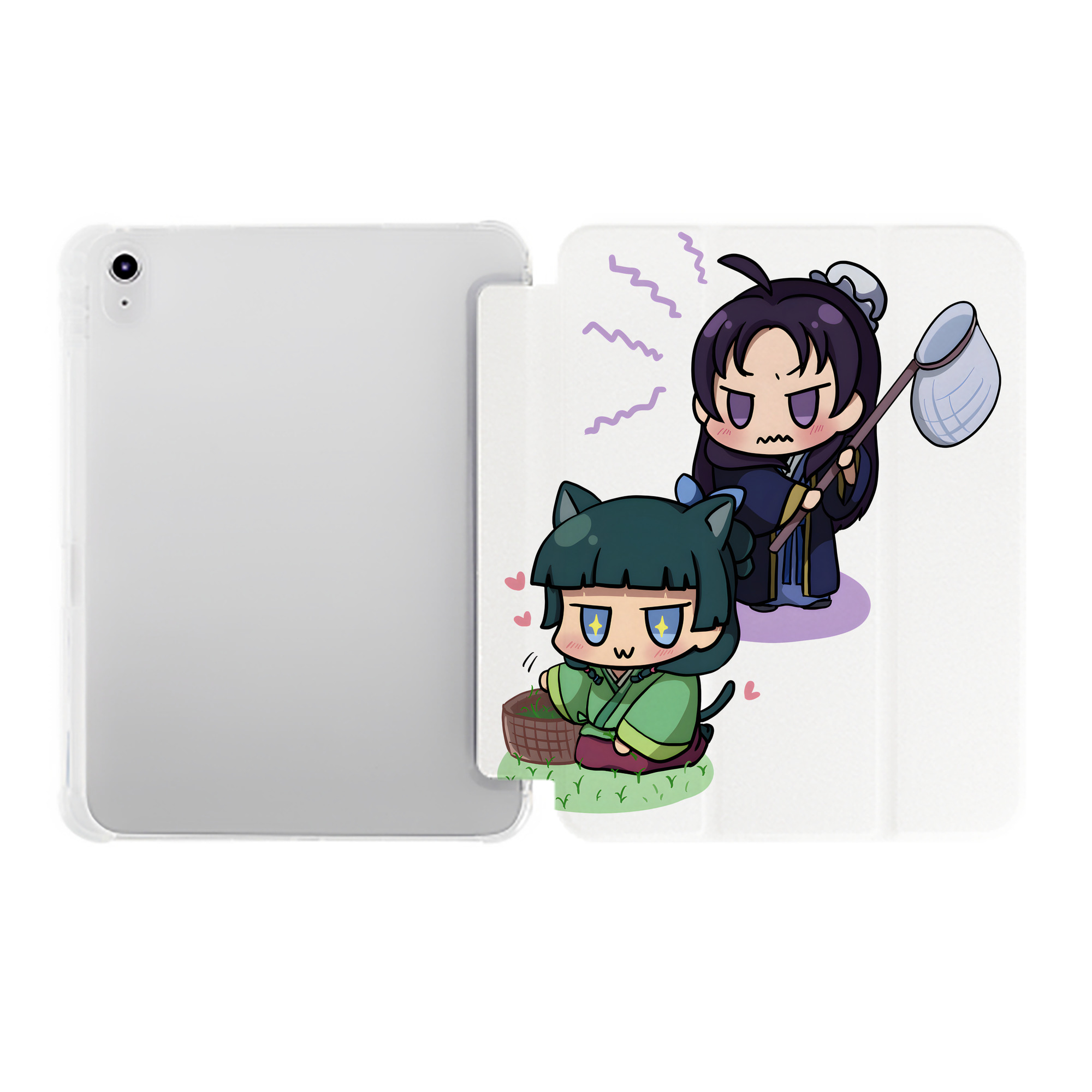 （画像用） 薬屋のひとりごと The Apothecary Diaries IPad ケース ペン収納付き 三つ折りスタンド PUレザー×シリコン 対応機種9.5/10.5/10.9インチ
